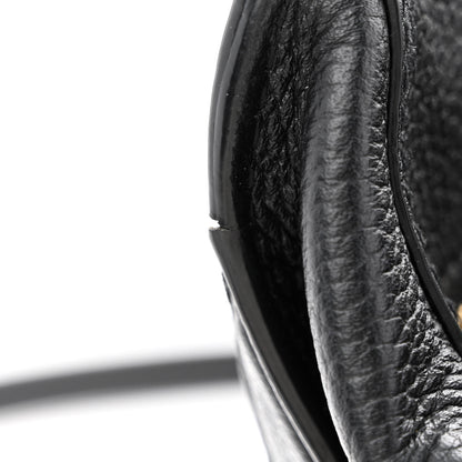 Alexander McQueen Pebbled Calfskin Small Skull Padlock Zip Around Tote Black 13 of 14