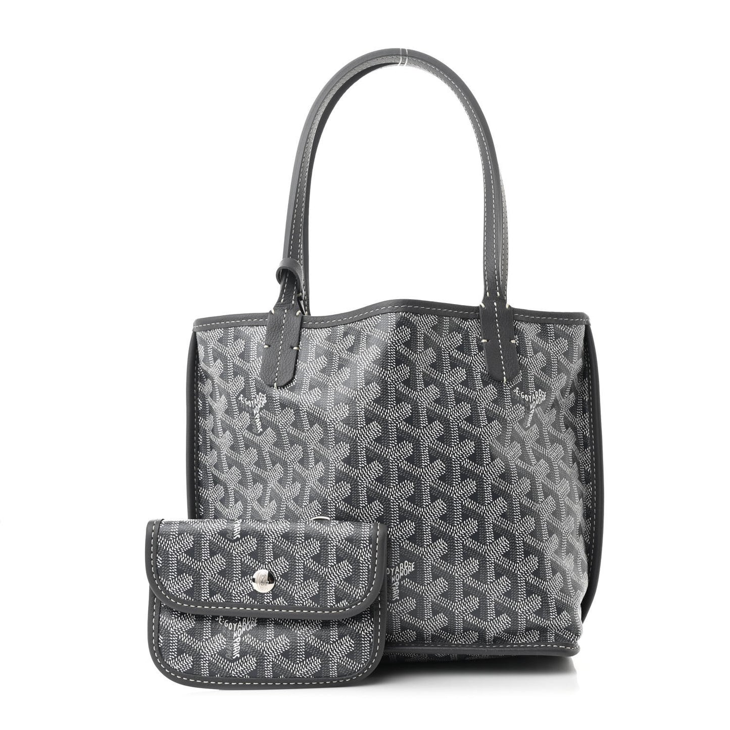 Goyardine Reversible Mini Anjou Grey