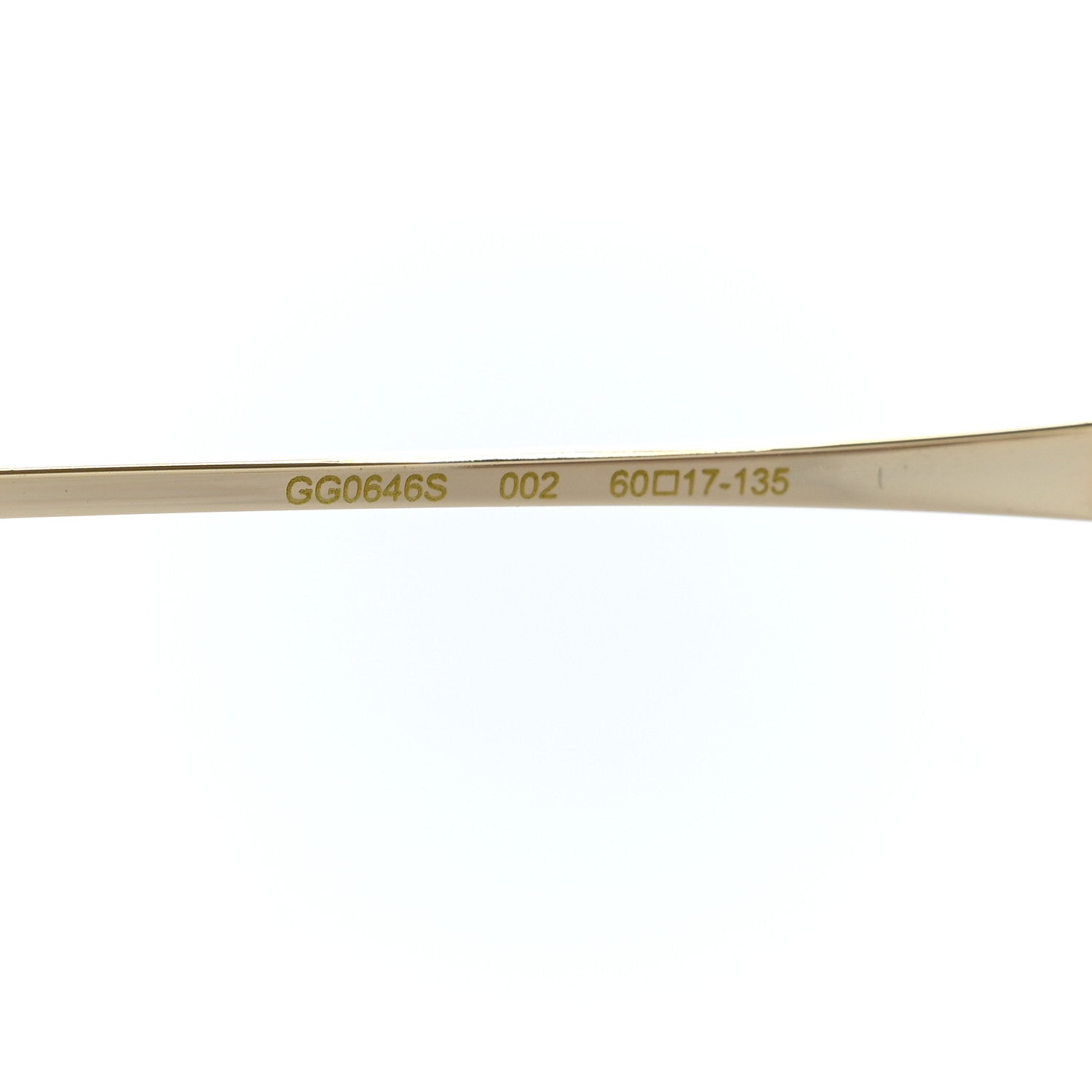 Gucci Metal Oversized Sunglasses GG0646S Gold Brown 6 of 9