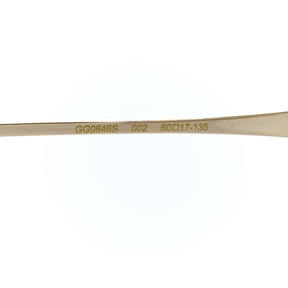 Gucci Metal Oversized Sunglasses GG0646S Gold Brown 6 of 9