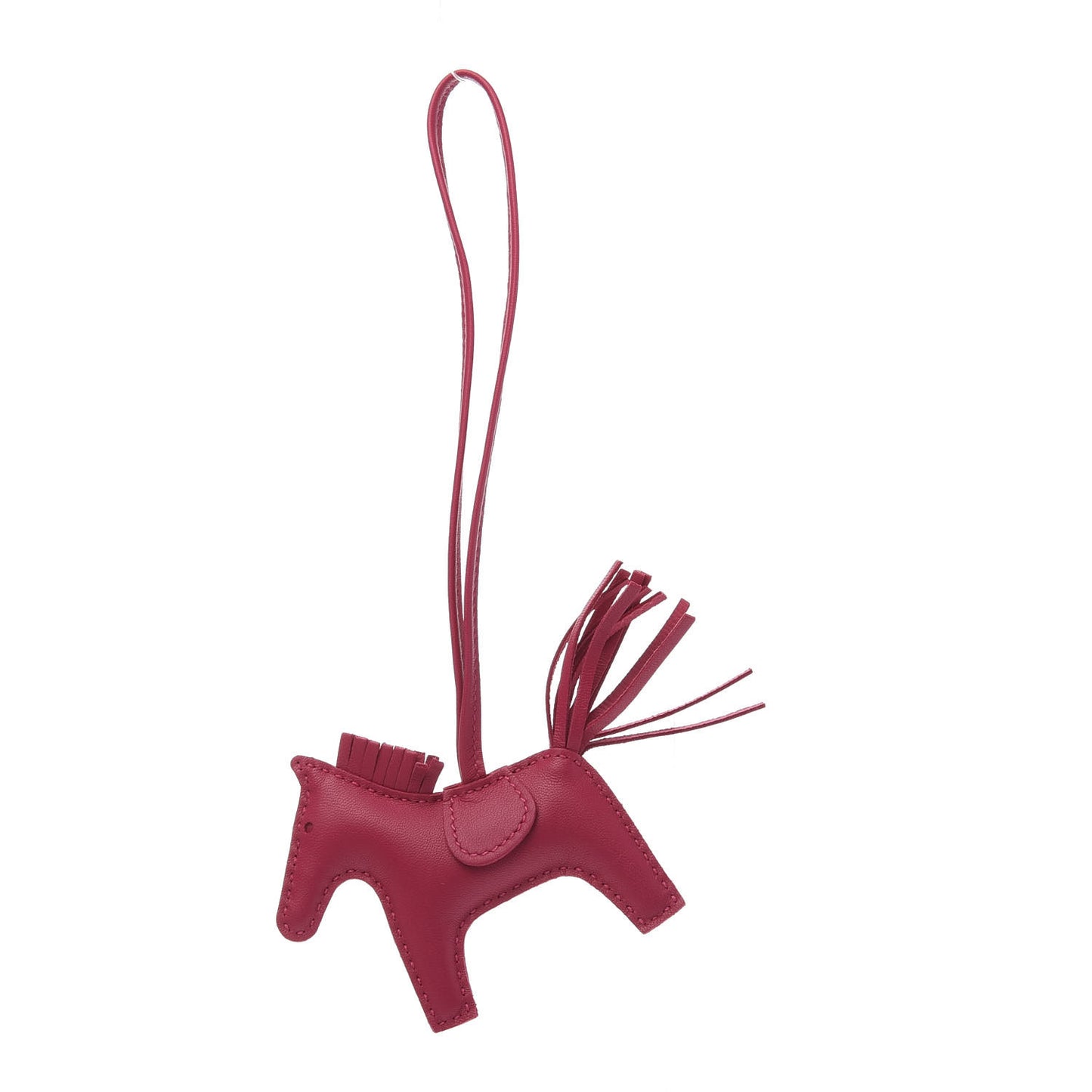 Milo Lambskin Grigri Rodeo Horse Bag Charm PM Rose Mexico