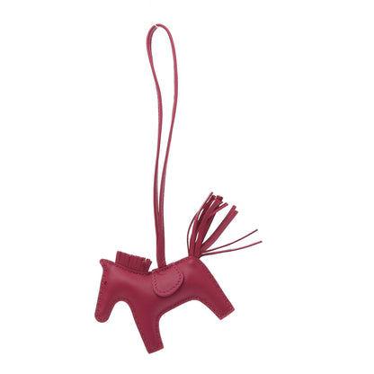 Hermes Milo Lambskin Grigri Rodeo Horse Bag Charm PM Rose Mexico 3 of 5