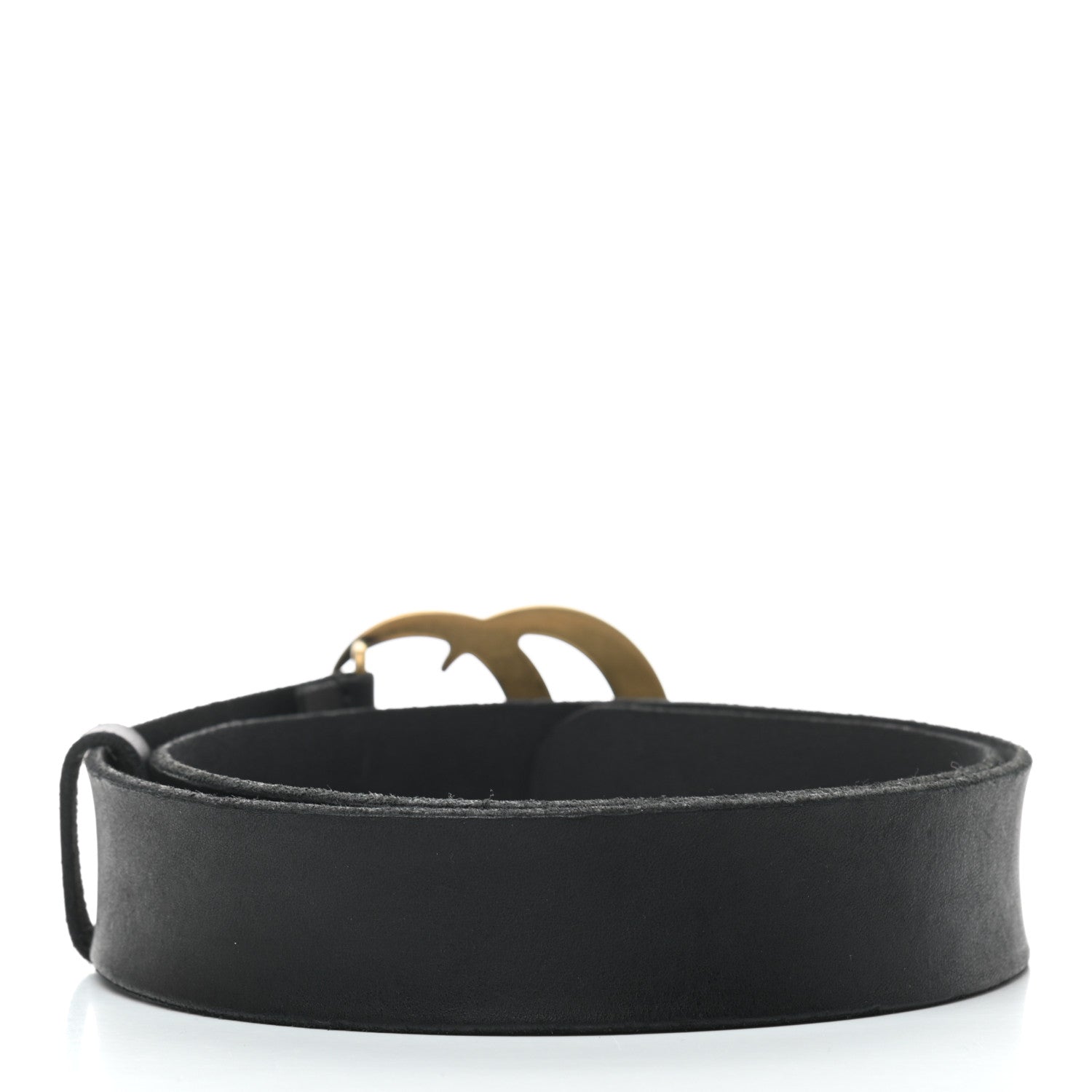 Gucci Faded Calfskin Double G 40mm Belt 85 34 Black 2 of 7