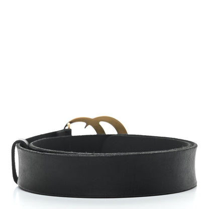 Gucci Faded Calfskin Double G 40mm Belt 85 34 Black 2 of 7