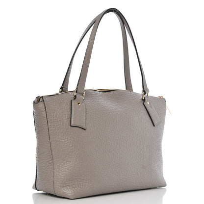 Burberry Signature Grain Calfskin Medium Welburn Tote Pale Grey 3 of 8