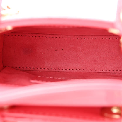 Christian Dior Patent Cannage Micro Lady Dior Peony Pink 5 of 9