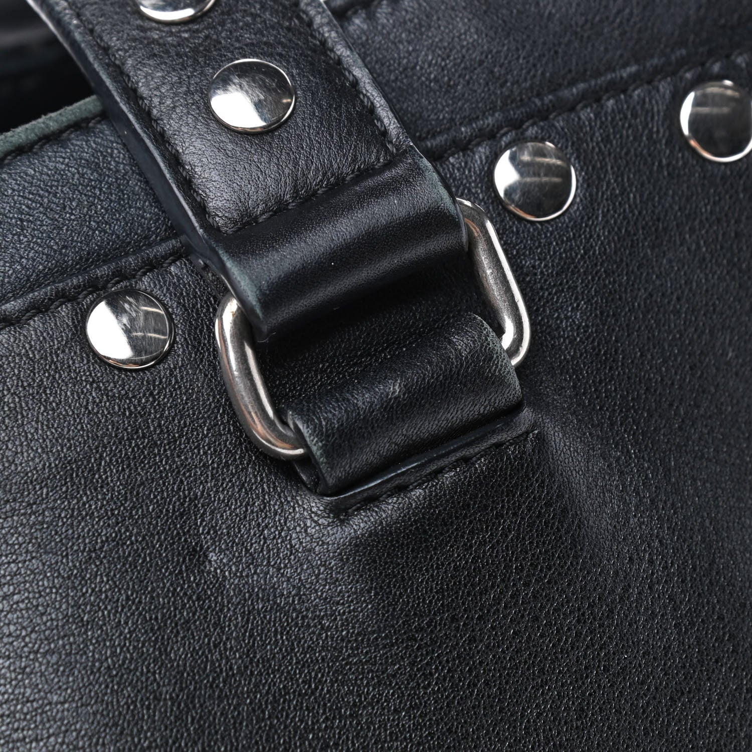 Celine Goatskin Studded Tote Black 10 of 11