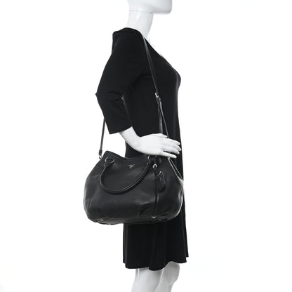 Prada Vitello Daino Shopping Tote Black 2 of 7