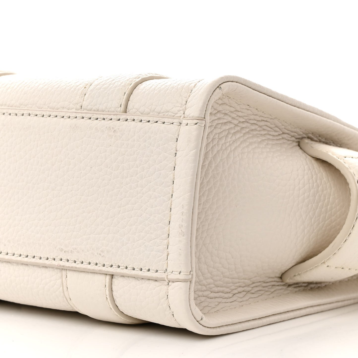 Grained Calfskin Mini The Tote Bag Cotton Silver