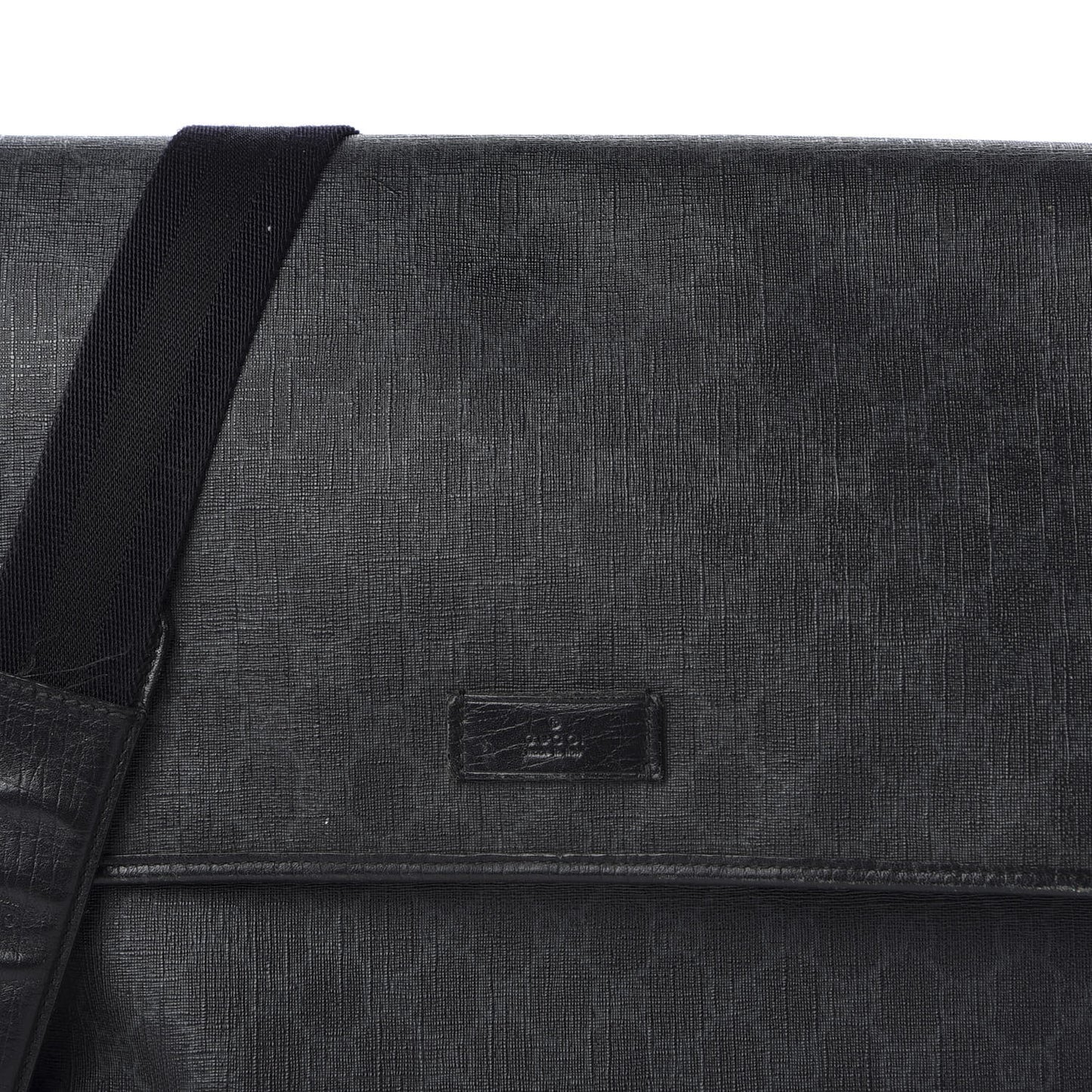 GG Plus Monogram Medium Flap Messenger Bag Black