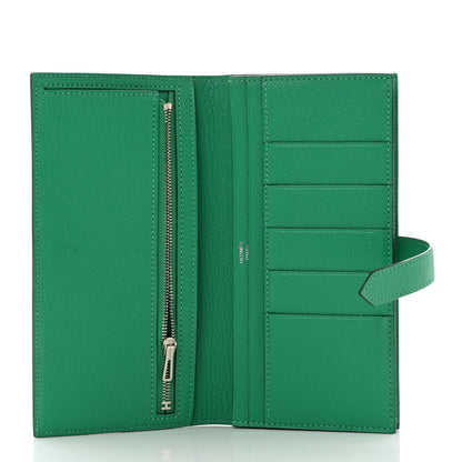 Hermes Chevre Mysore Bearn Gusset Wallet Menthe 5 of 8