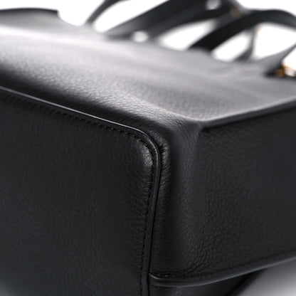 Mansur Gavriel Pebbled Calfskin Mini Zip Multitude Tote Black 12 of 16