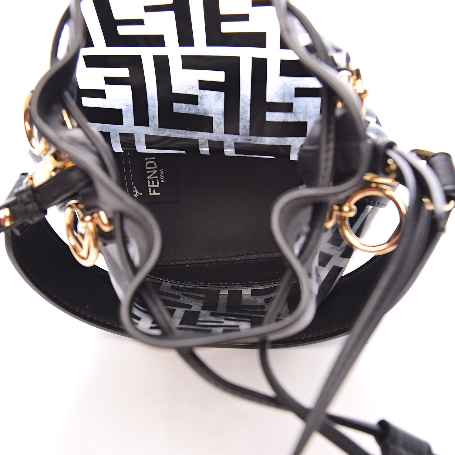 Fendi TPU FF Vitello Grace F is Fendi Mini Mon Tresor Bucket Bag Black 5 of 12