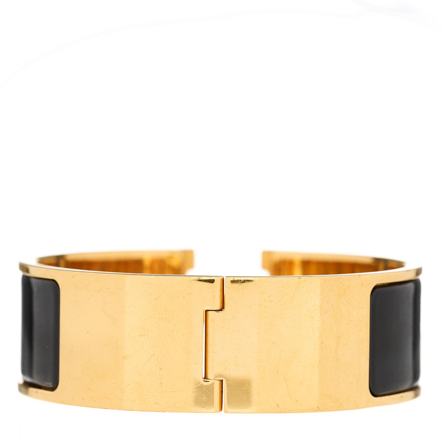 Hermes Enamel Wide Clic Clac H Bracelet GM Black 2 of 3