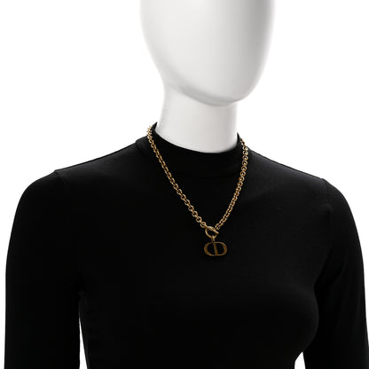 Christian Dior Metal 30 Montaigne Necklace Aged Gold 2 of 6