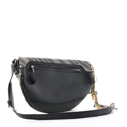 Balenciaga Canvas Jacquard Diagonal Allover Logo XS Souvenir Belt Bag Gris 2 of 4