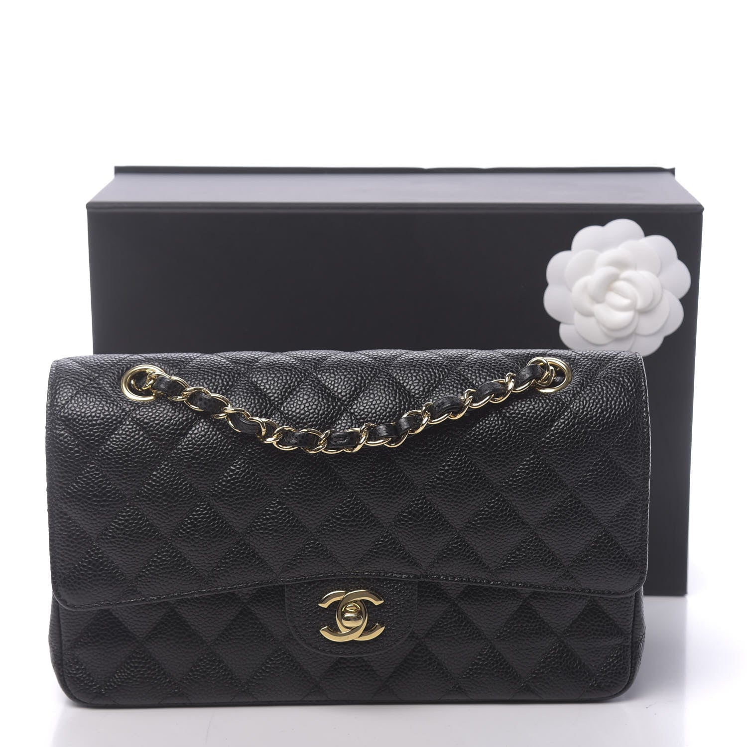Chanel Caviar Quilted Medium Double Flap Black 11 of 11
