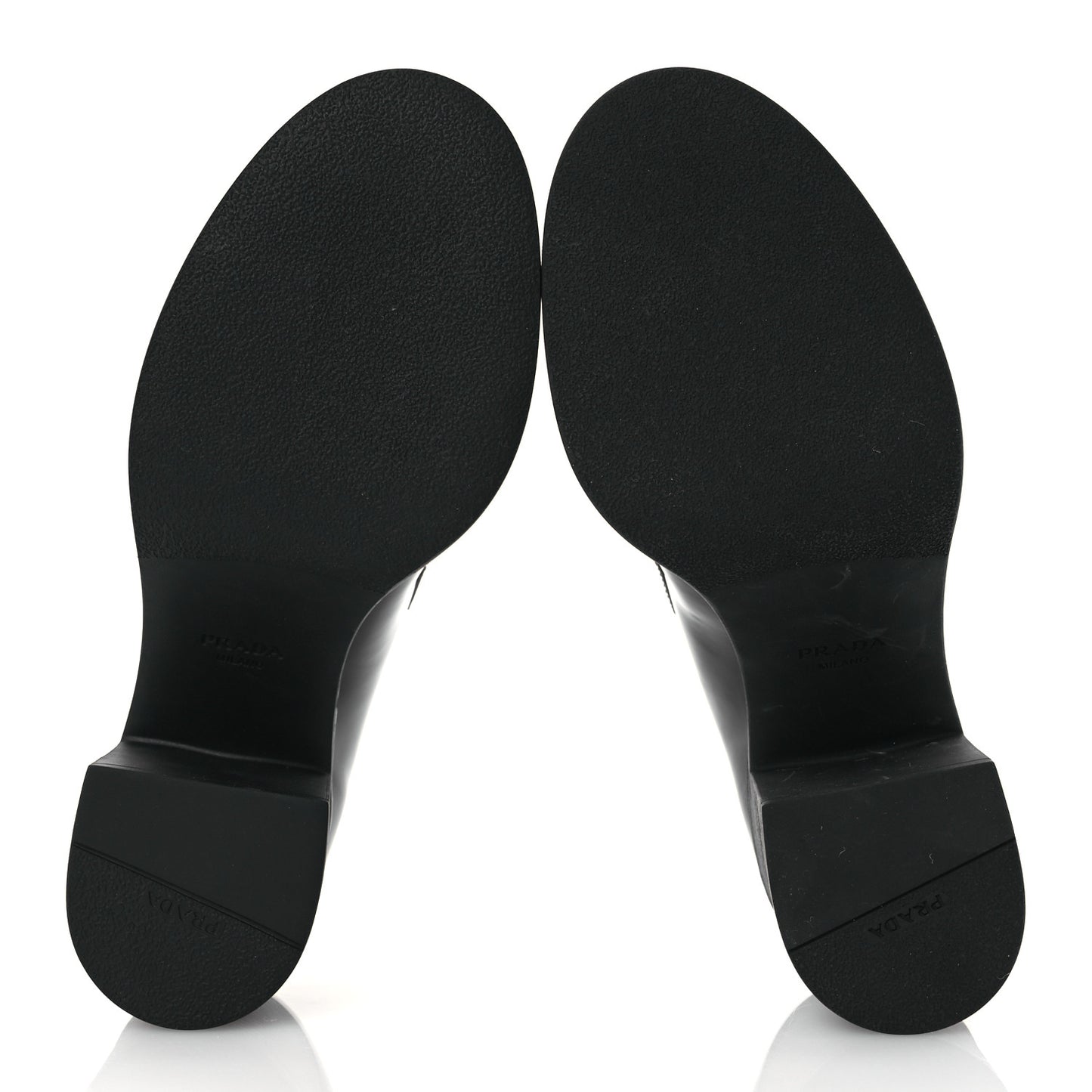 Spazzolato Metal Triangle Logo 85mm Loafers 40 Black