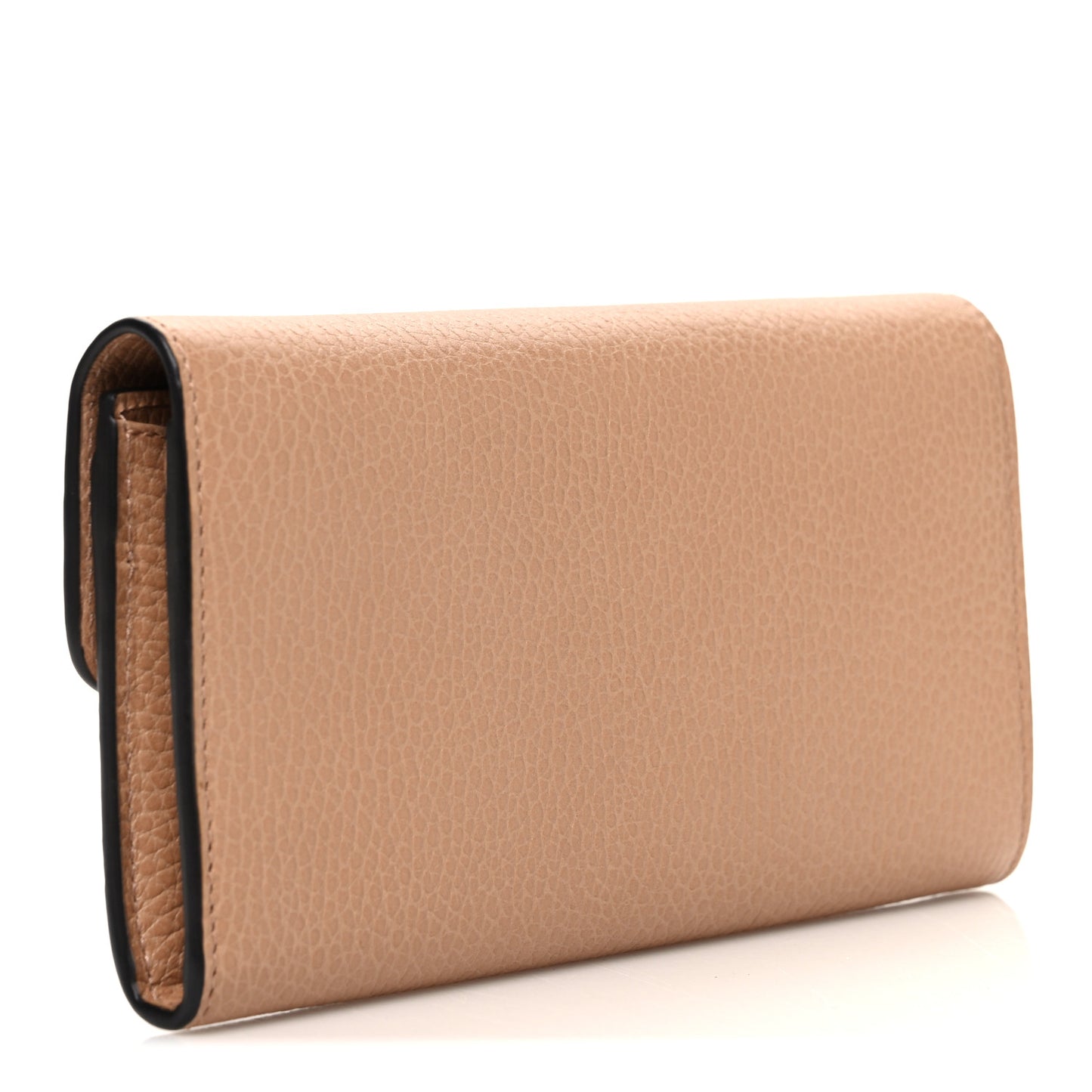 Dollar Calfskin Interlocking G Continental Wallet Camelia
