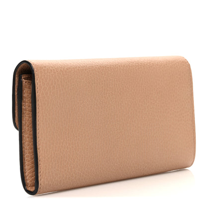Gucci Dollar Calfskin Interlocking G Continental Wallet Camelia 3 of 7