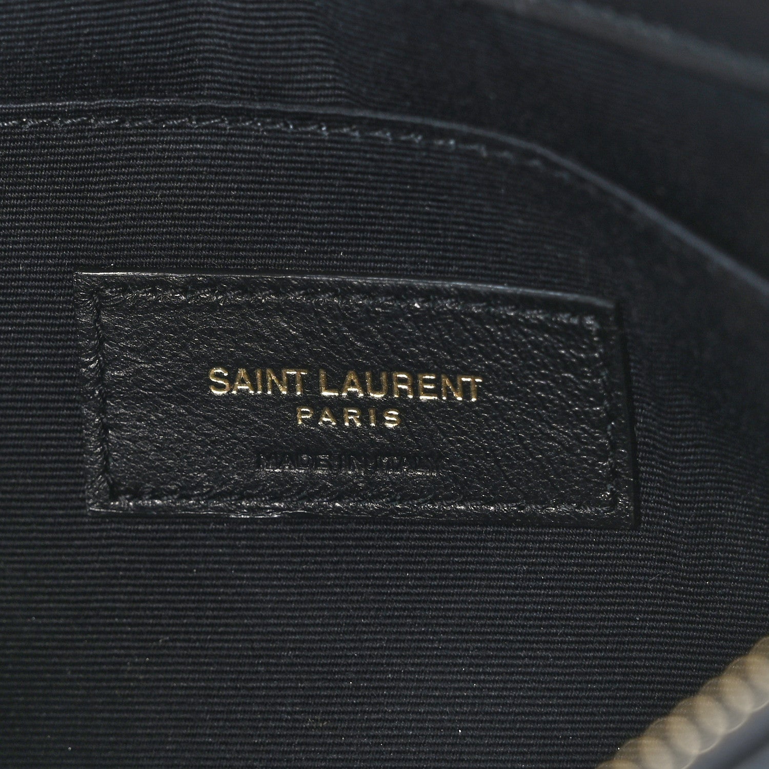 Saint Laurent Calfskin Matelasse Chevron Monogram A5 Wristlet Black 7 of 7
