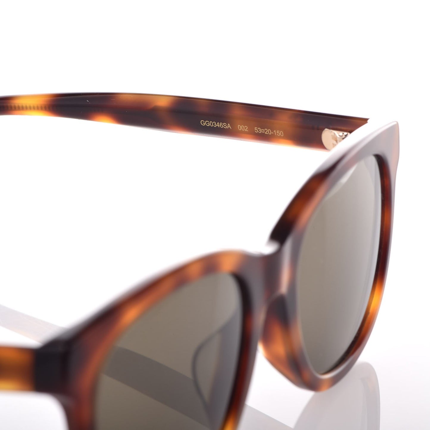 Round Frame GG Star Sunglasses GG0207S Tortoiseshell