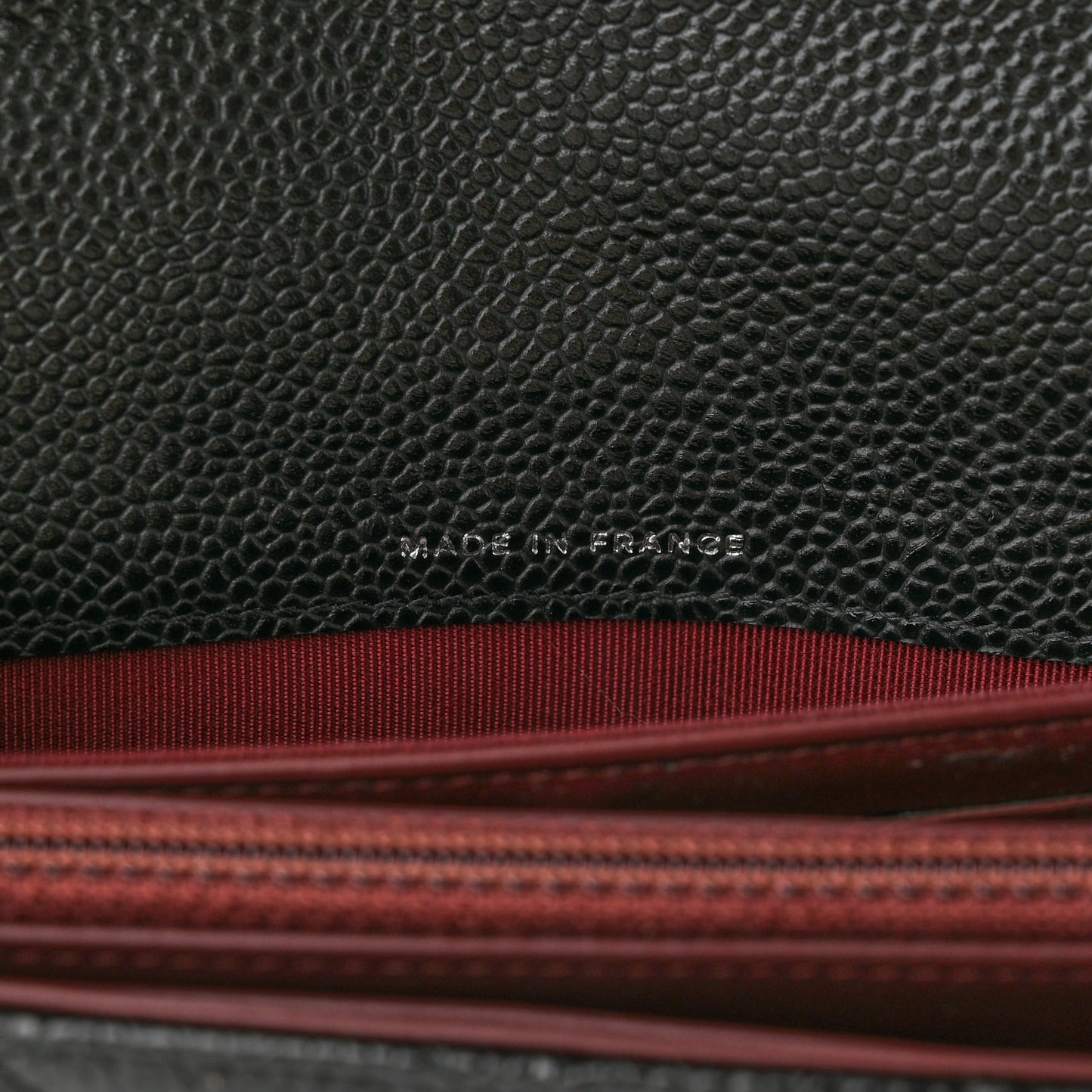 Caviar Quilted Large Gusset Flap Wallet Black