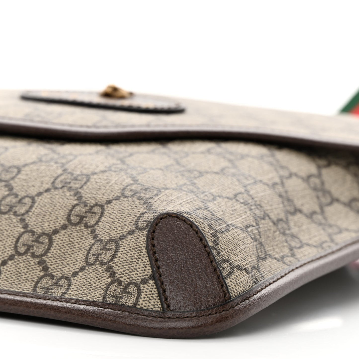GG Supreme Monogram Web Medium Neo Vintage Flap Messenger Bag Beige New Acero