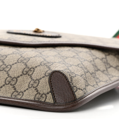 Gucci GG Supreme Monogram Web Medium Neo Vintage Flap Messenger Bag Beige New Acero 10 of 13