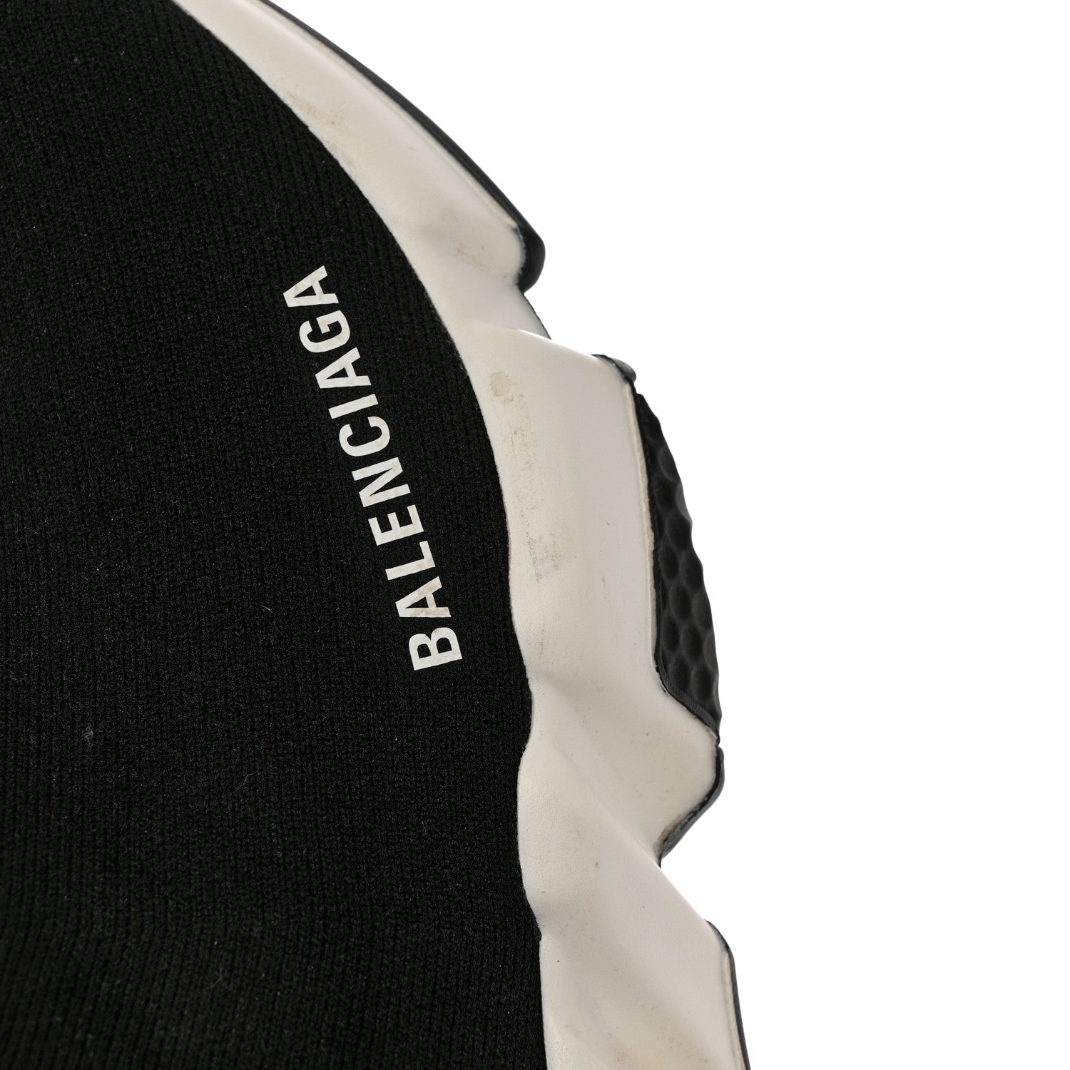 Balenciaga Knit Womens Speed Sneakers 39 Black White 9 of 10