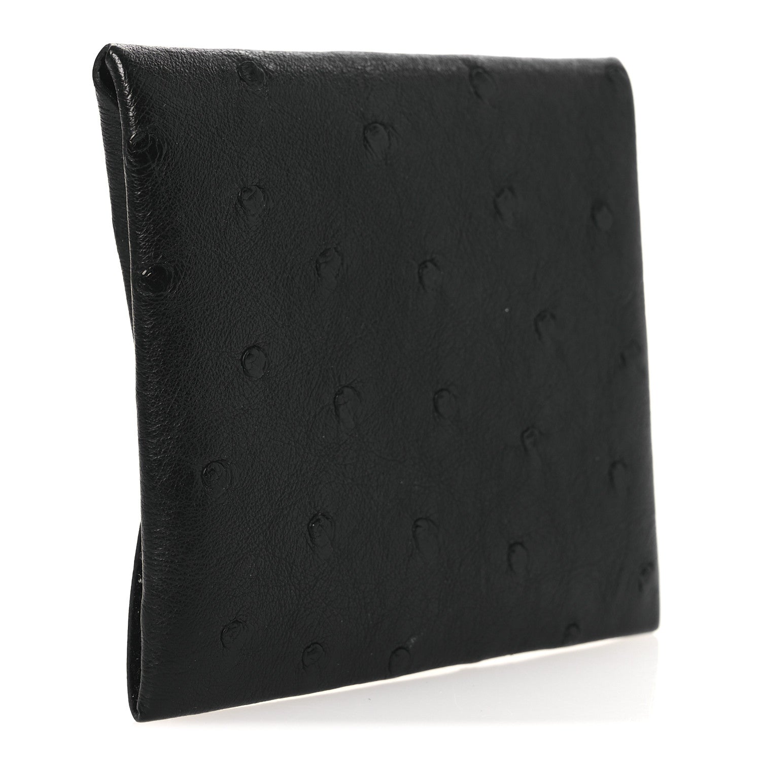 Hermes Ostrich Bastia Coin Purse Black 3 of 8