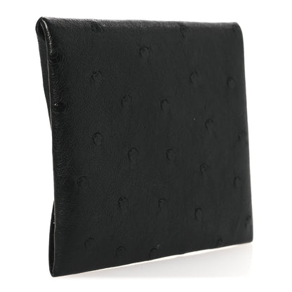 Hermes Ostrich Bastia Coin Purse Black 3 of 8