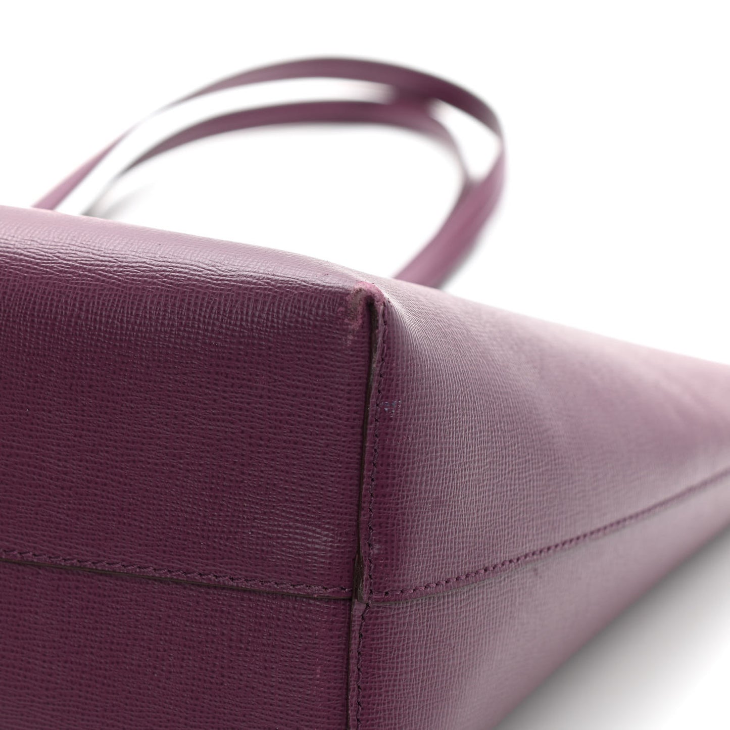 Grained Calfskin Small T Tote Bordeaux