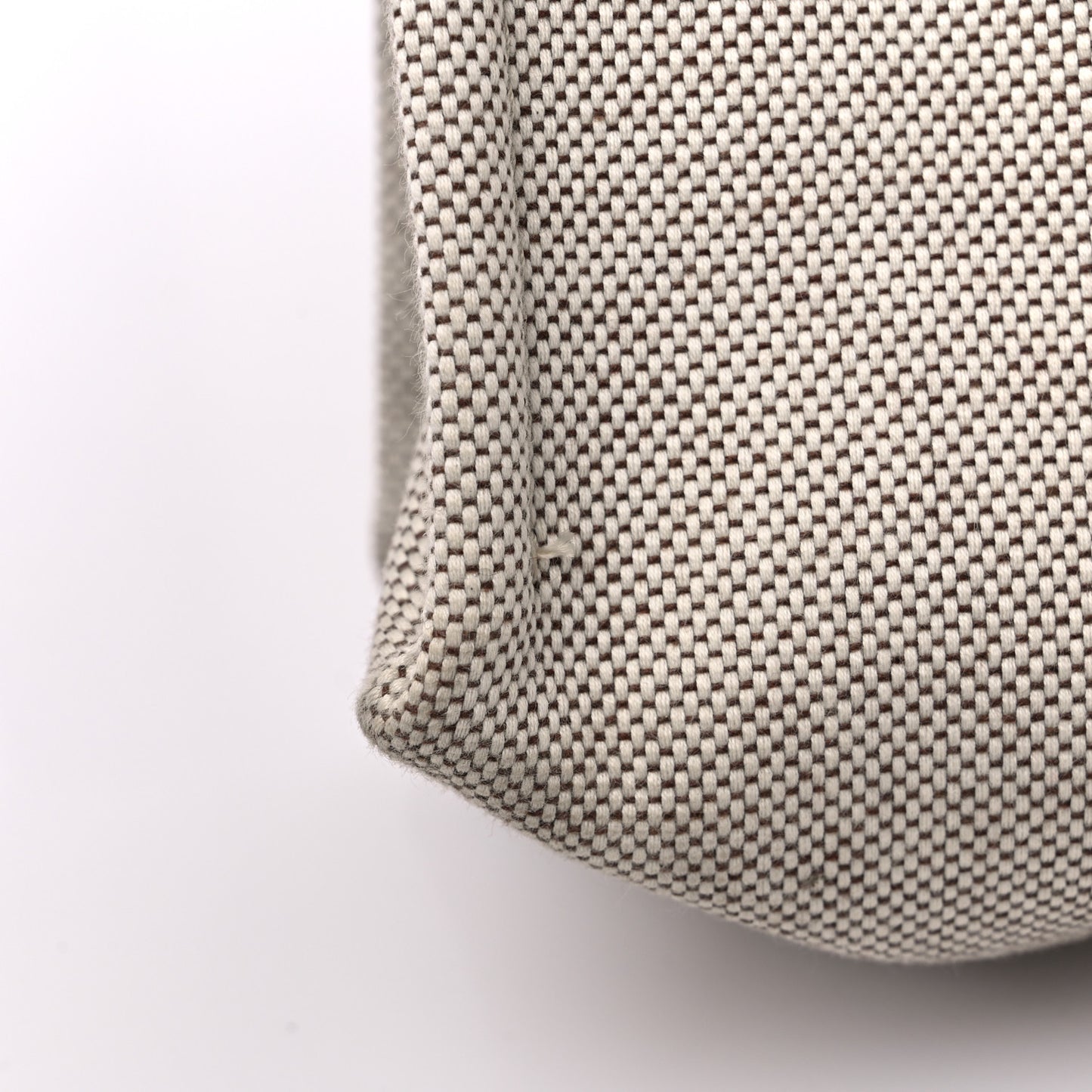 Cotton Calfskin Large Woody Ribbon Tote White Brown