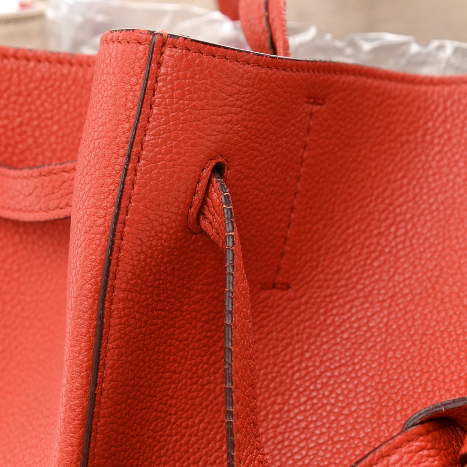 Celine Soft Grained Calfskin Small Belt Cabas Phantom Brick 15 of 15