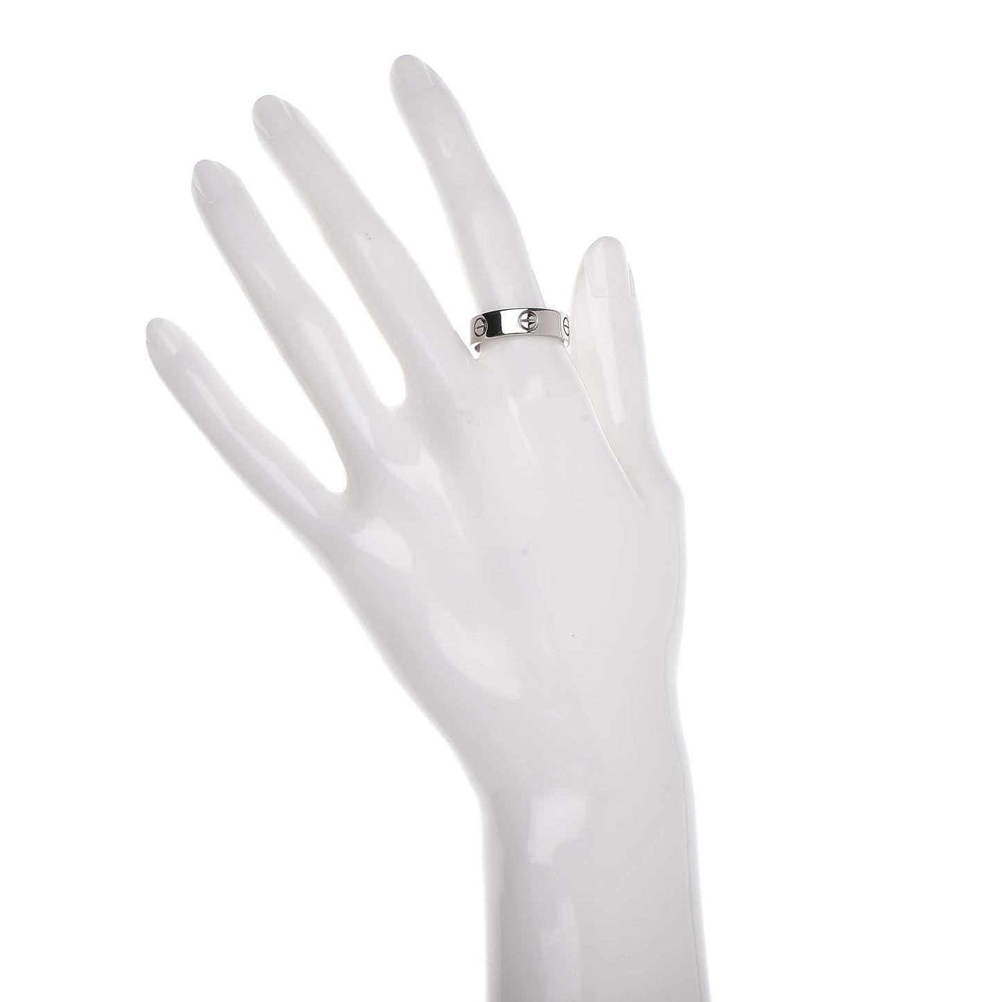 18K White Gold 5.5mm LOVE Ring 58 8.25