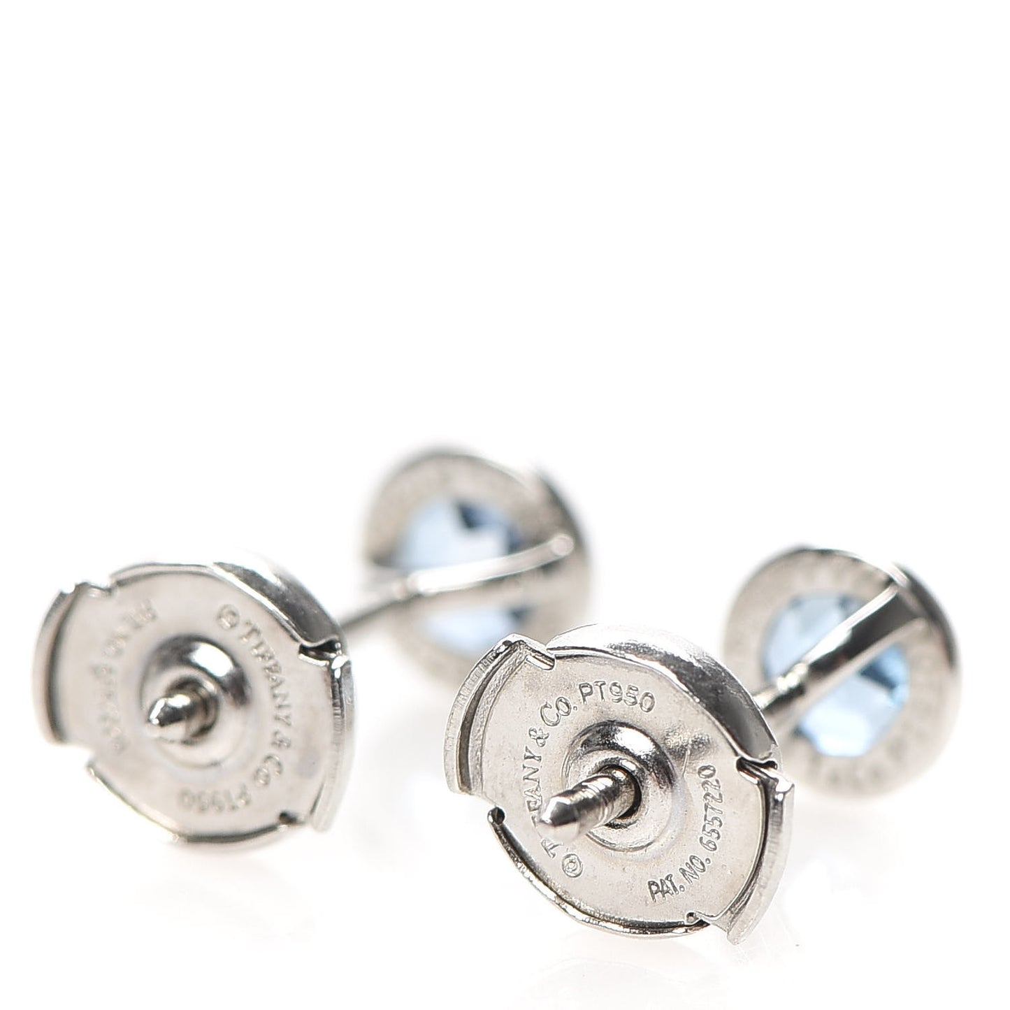 Platinum Aquamarine Elsa Peretti Color By The Yard Earrings