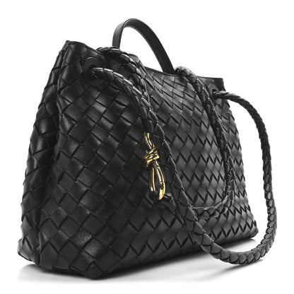 Bottega Veneta Nappa Intrecciato Medium Andiamo Shoulder Bag Black 3 of 9