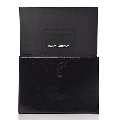 Saint Laurent Texturized Patent Monogram iPad Case Black 8 of 8