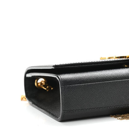 Saint Laurent Grain De Poudre Small Classic Monogram Kate Tassel Satchel Black 7 of 9