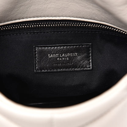 Saint Laurent Lambskin Quilted Toy Loulou Puffer Monogram Chain Satchel Crema Soft 6 of 11