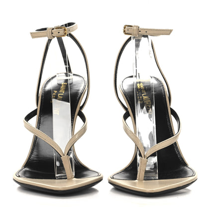 Saint Laurent Calfskin Nadja 105 Ankle Strap Sandals 36 Trench 3 of 10