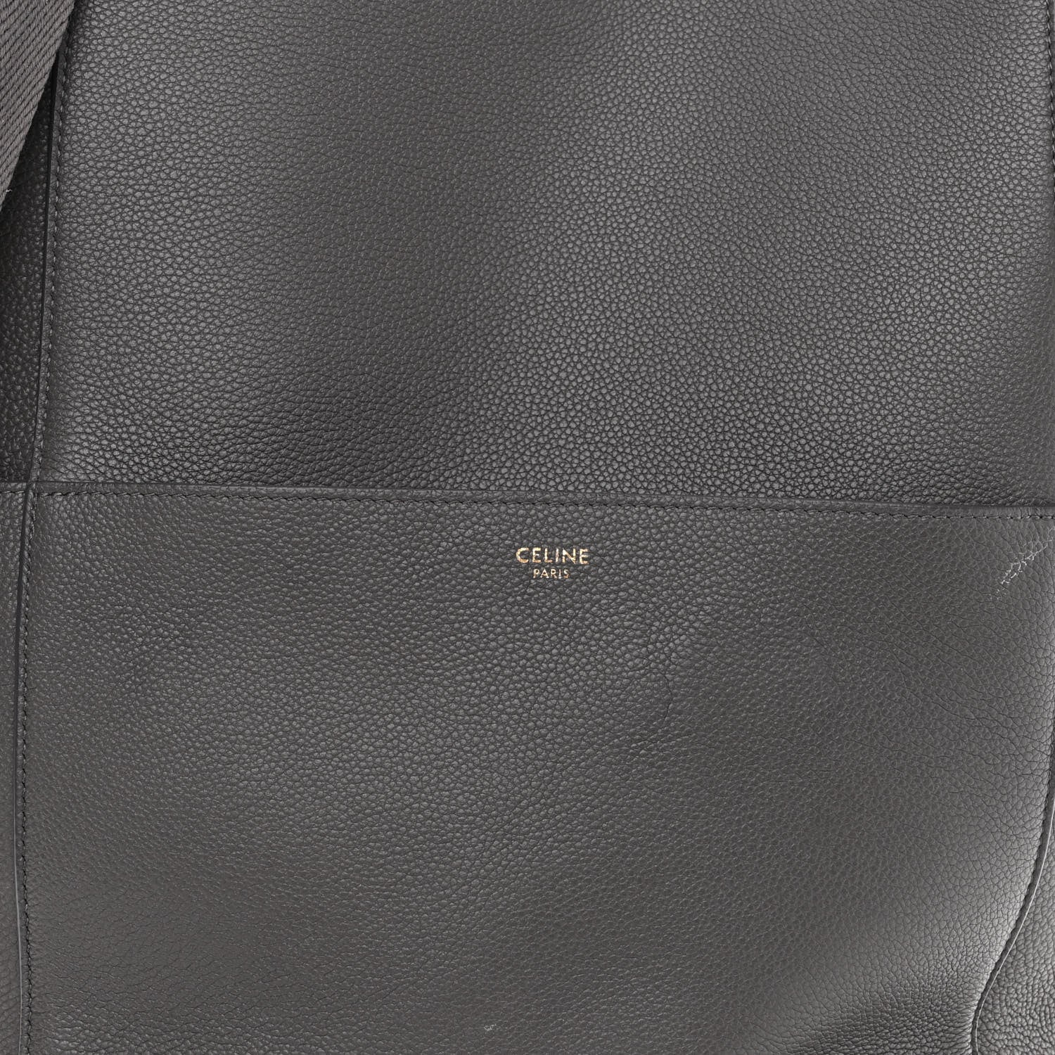 Celine Soft Grained Calfskin Sangle Bucket Bag Kohl 7 of 11
