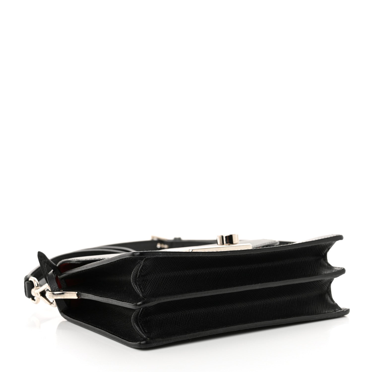Prada Saffiano Lux Mini Sound Crossbody Black 4 of 12