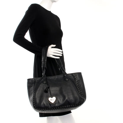 Christian Dior Calfskin Ethnic Tote Black 2 of 9