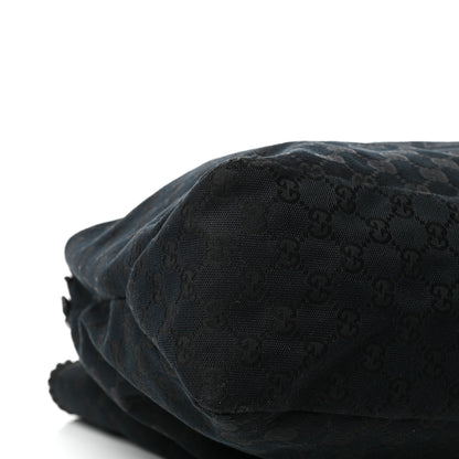 Gucci Monogram Large Horsebit Chain Hobo Black 8 of 10