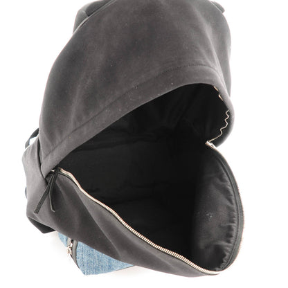 Saint Laurent Nylon Denim Classic Hunting Backpack Black Light Blue 6 of 8