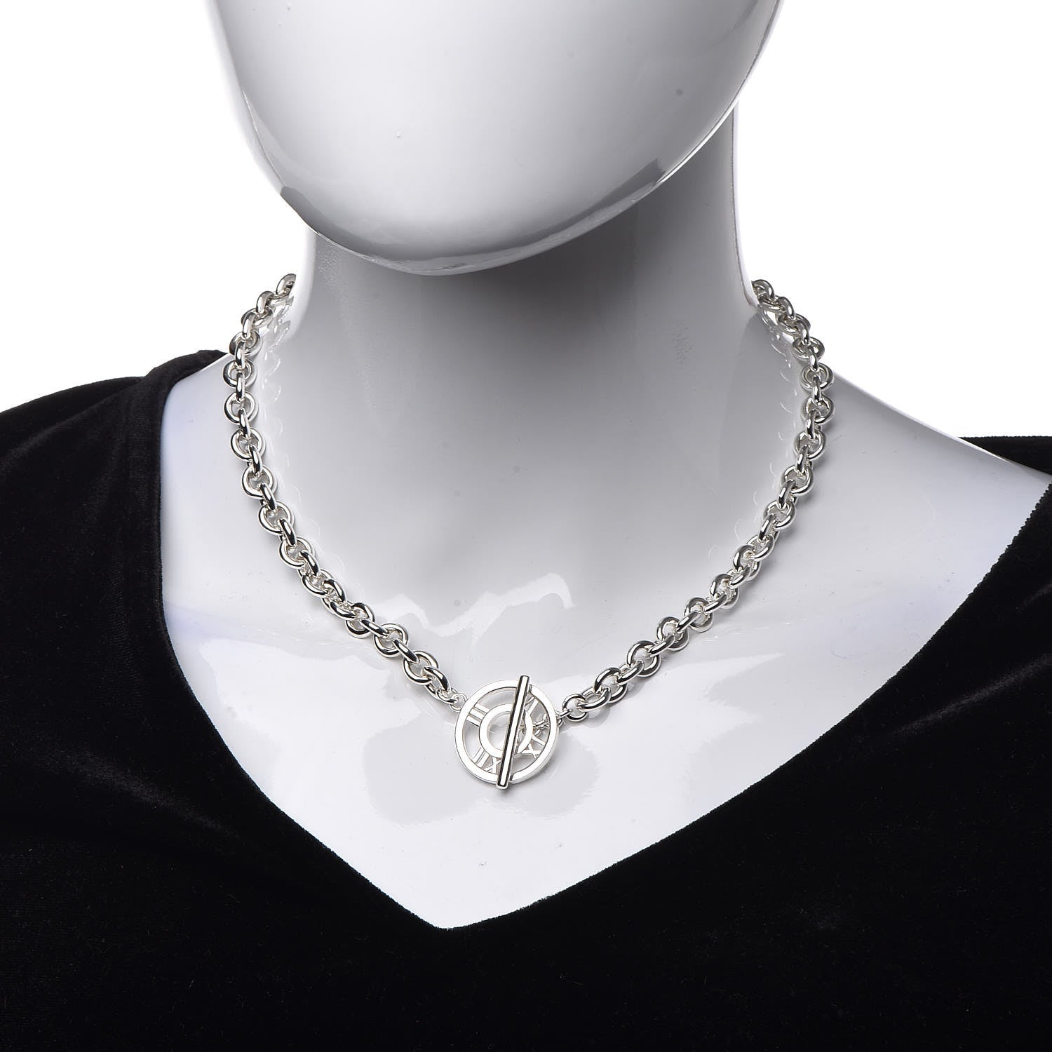 Tiffany Sterling Silver Atlas Toggle Chain Necklace 2 of 5