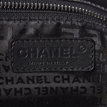 Chanel Calfskin Vertical Quilted Lax East West Shoulder Bag Black 6 of 12