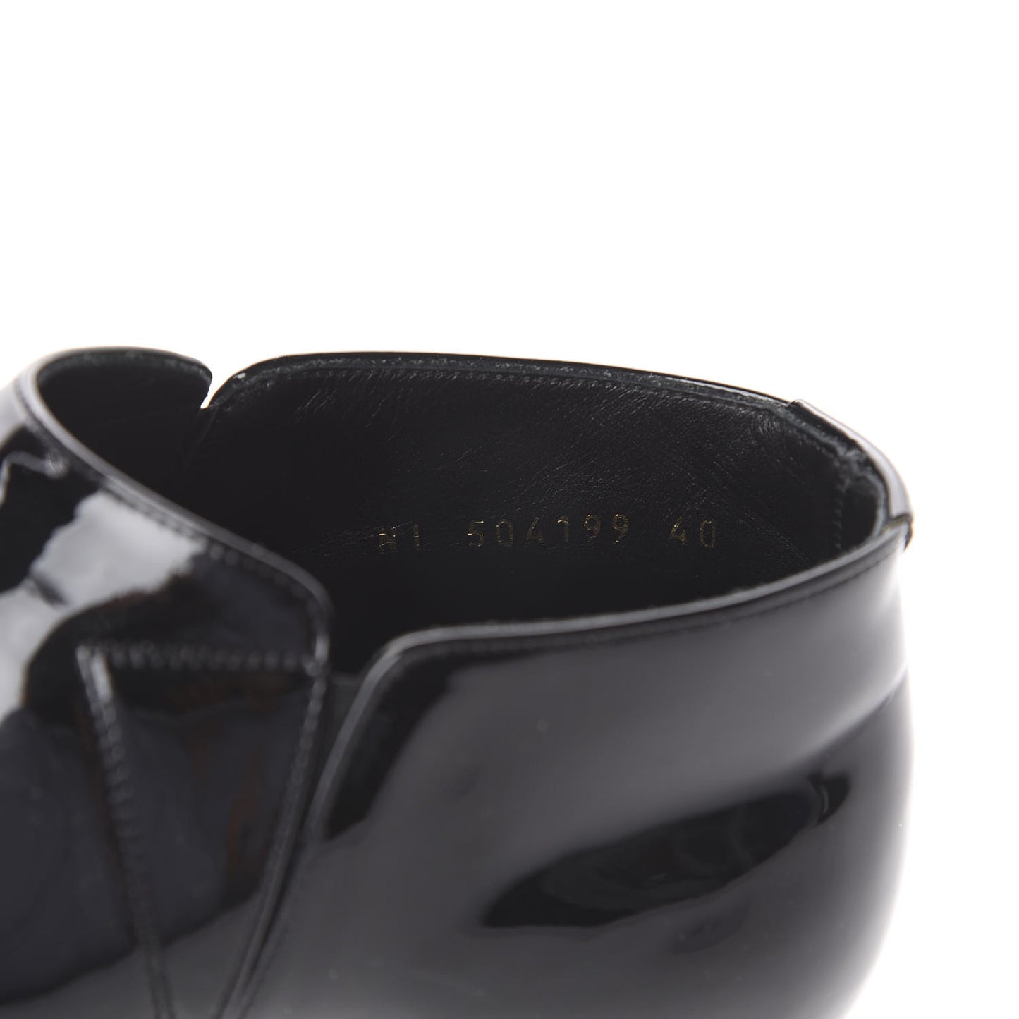 Patent Ankle Boots 40 Black